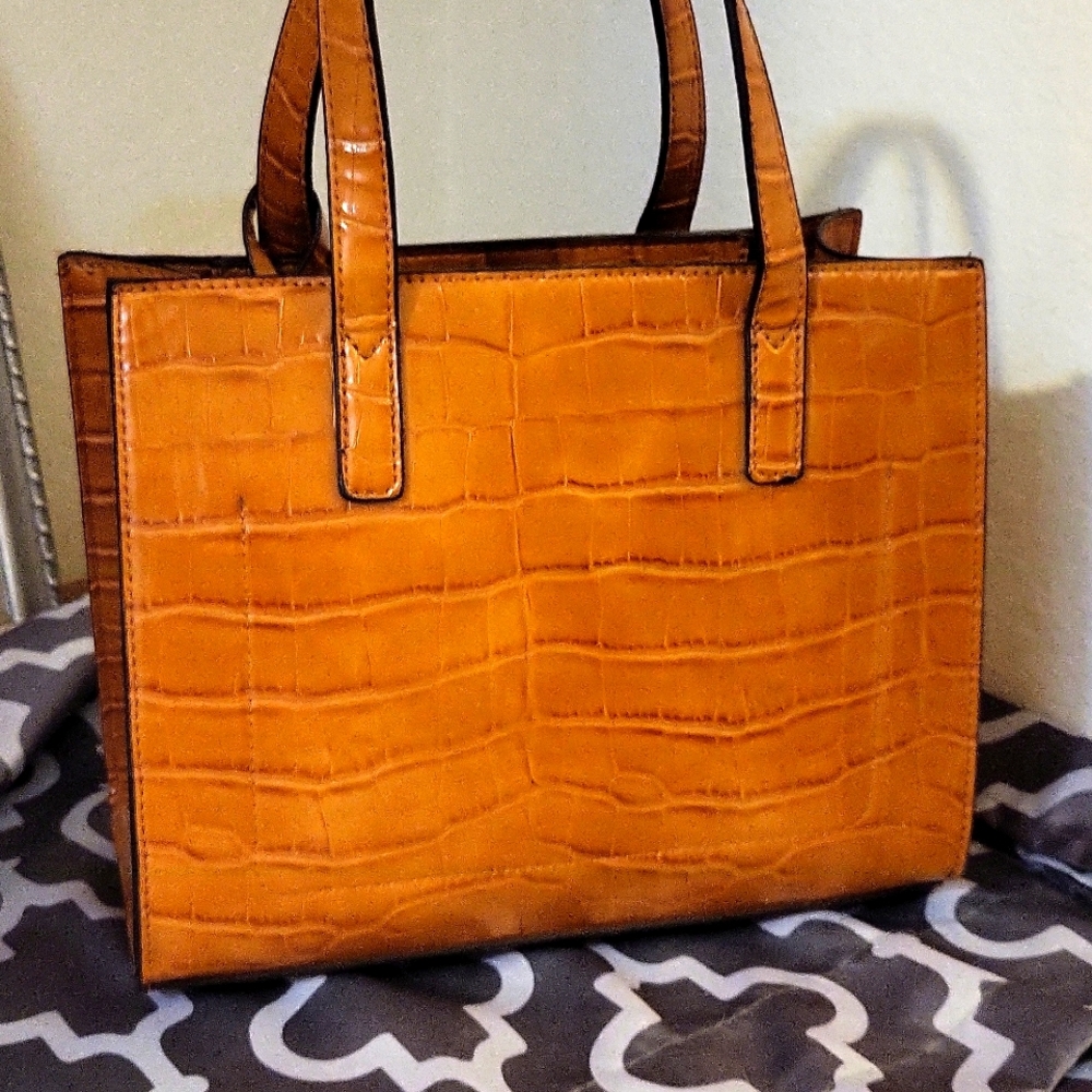 Brown leather purse